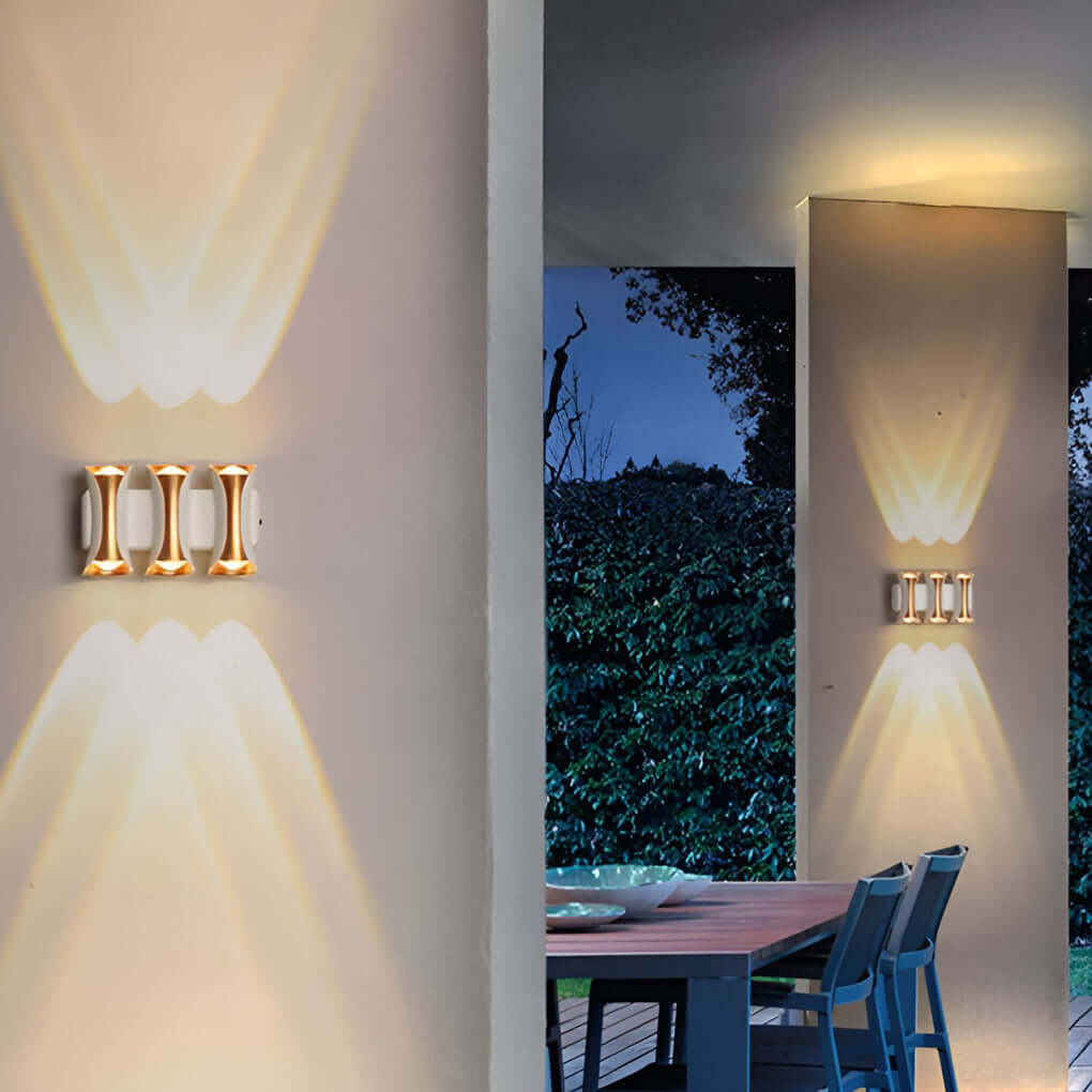 Modern LED Outdoor Wall Sconce - Up Down Light Waterproof IP54