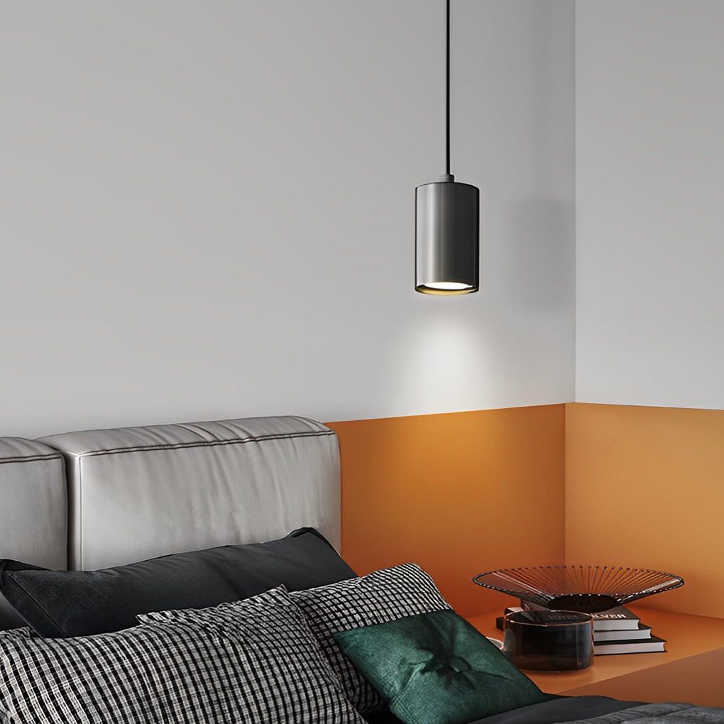 Cylindrical Copper Pendant Light - Modern Minimalist Spotlight