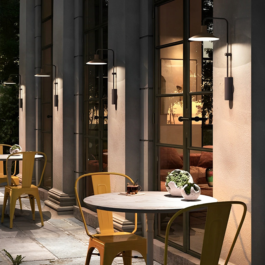 Modern Waterproof LED Outdoor Wall Sconce with Swing Arm