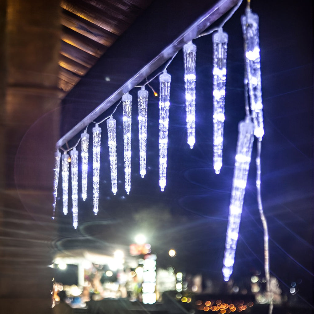 Solar LED Icicle String Lights Waterproof Outdoor Decorative