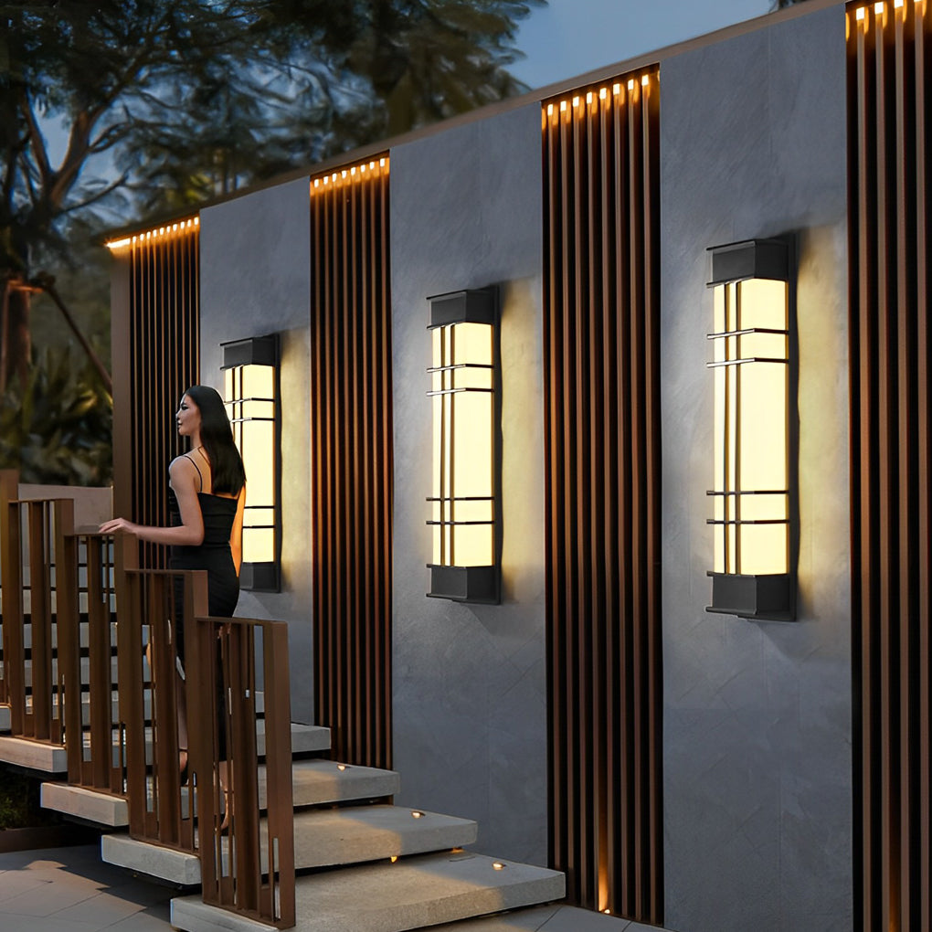 Industrial Black LED Outdoor Wall Lamp | Waterproof Galvanized Steel