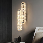 Crystal LED Wall Sconce with 3-Step Dimming Modern Wall Lamp