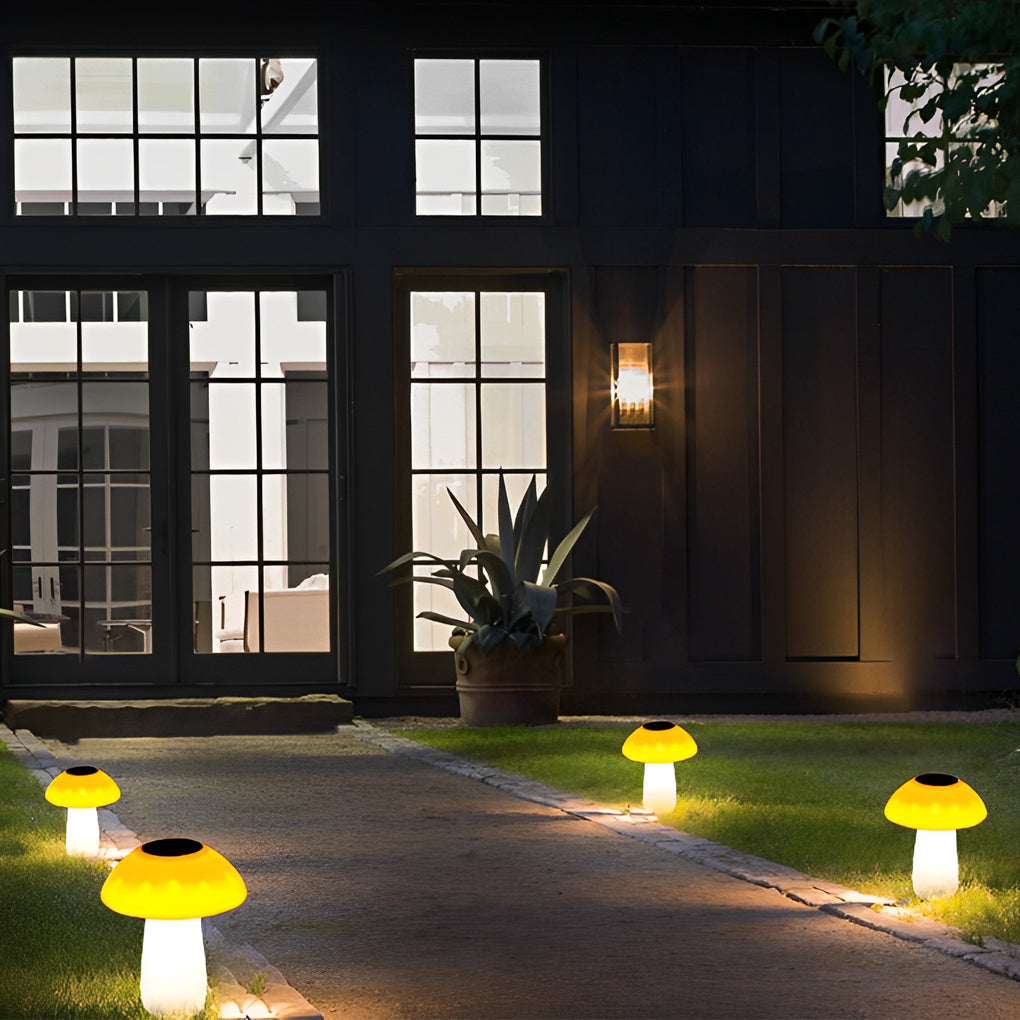 Mushroom Solar LED Lawn Light - Waterproof Outdoor Garden Lighting