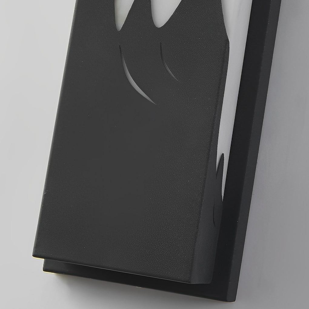 Modern Rectangular Outdoor Wall Sconce with Warm LED Lighting