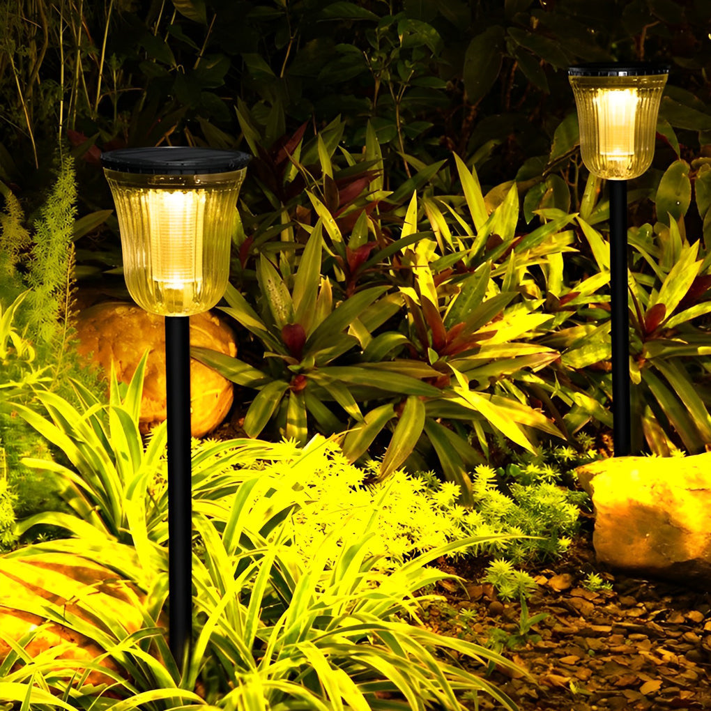 Solar Motion Sensor Lawn Lights Set of 2 - Waterproof LED Outdoor