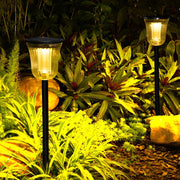 Solar Motion Sensor Lawn Lights Set of 2 - Waterproof LED Outdoor