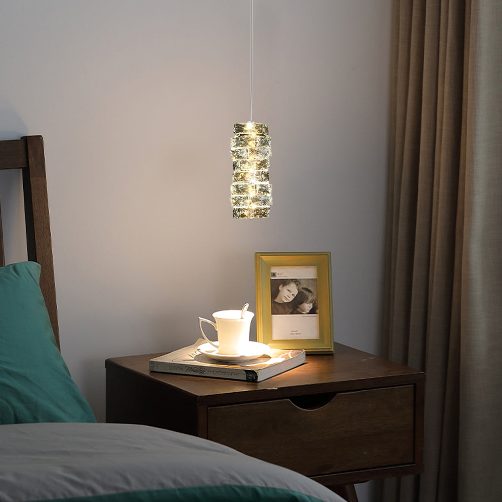 Crystal Pendant Light with Three-Step Dimming - Modern Chandelier
