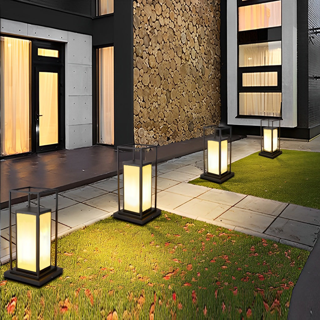 Modern Solar Fence Post Light - Stainless Steel Outdoor Pillar Lamp