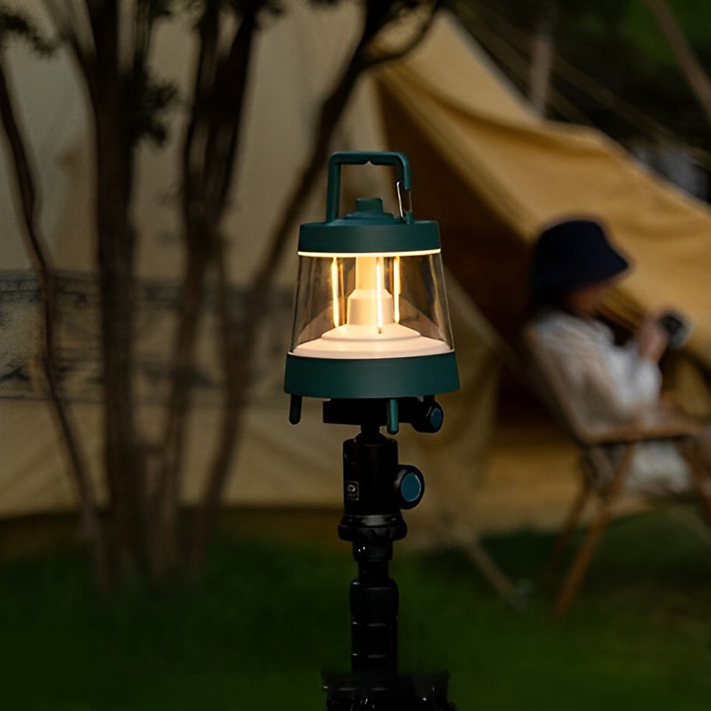Rechargeable LED Outdoor Camping Lantern with Power Bank - Green