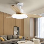 Modern Wood Ceiling Fan Light with Remote Control & 3-Step Dimming