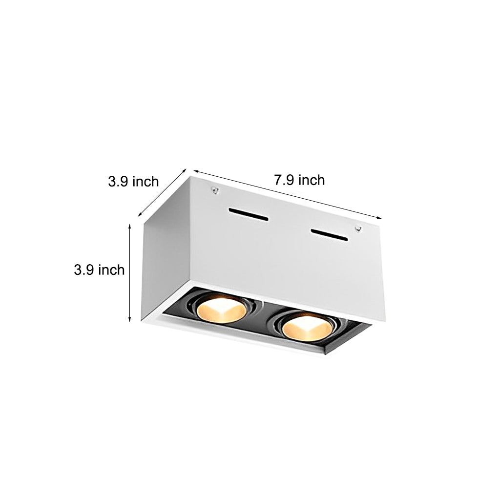 Adjustable LED Spotlight – Modern Aluminum Surface Mount, 2 Lights