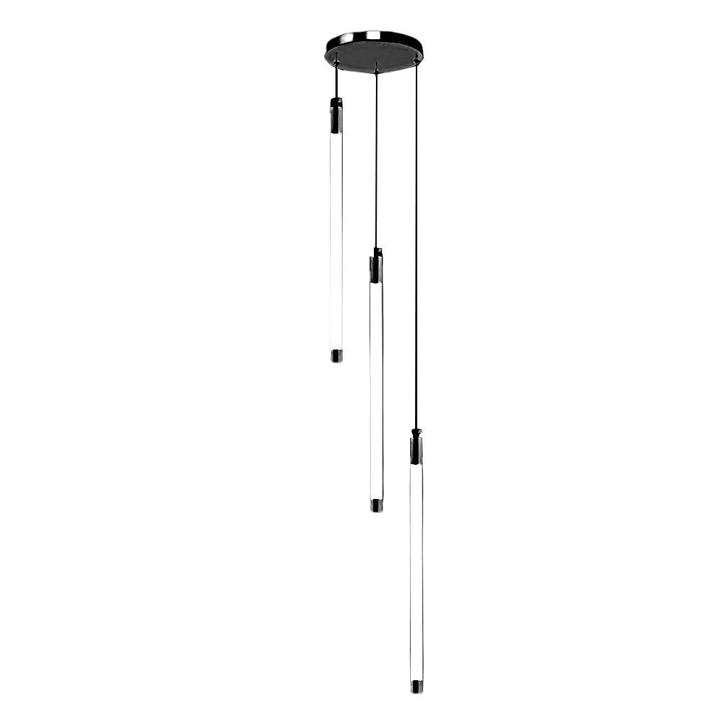 Spiral LED Staircase Chandelier Modern Long Tube Acrylic Light