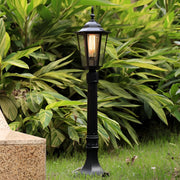 Traditional Black Aluminum Post Path Light E27 Waterproof 31 Inch