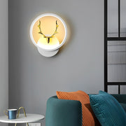 Modern Antler Wall Sconce LED Bedside Lamp Iron Aluminum