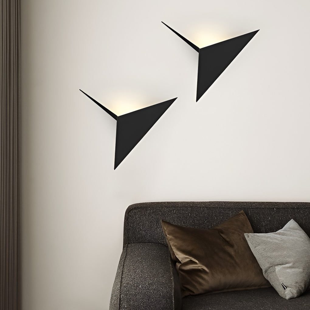 Geometric Nordic Wall Sconce | Modern LED Wall Light | Iron Finish