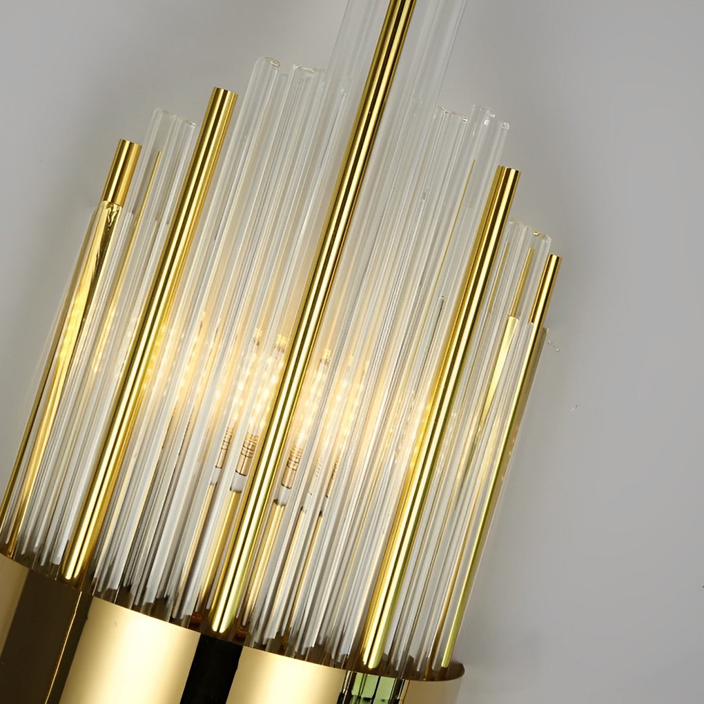 Modern Crystal Wall Sconce with Three-Step Dimming LED Light