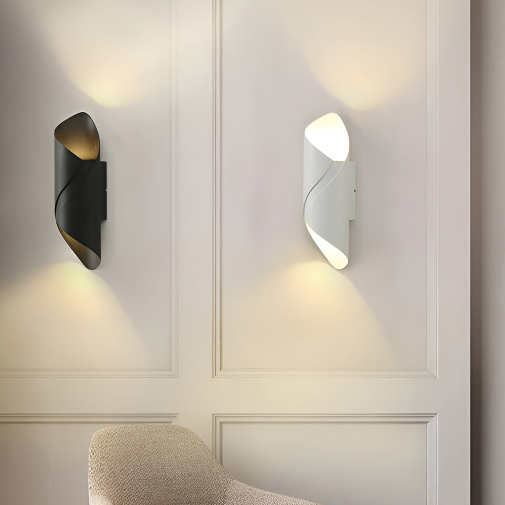 Outdoor LED Up Down Wall Sconce Waterproof Modern Glass Light