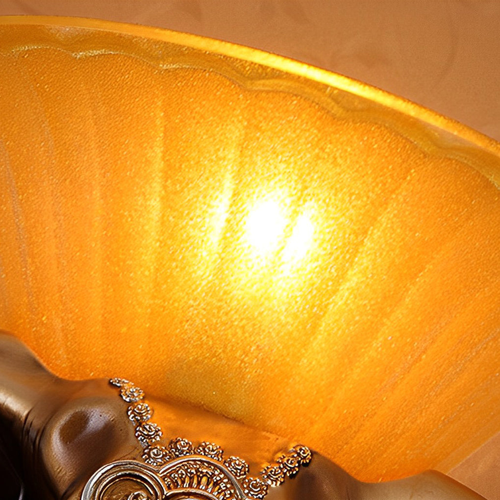 Elephant Resin Wall Sconce with Glass Shade – Modern Luxury Lighting