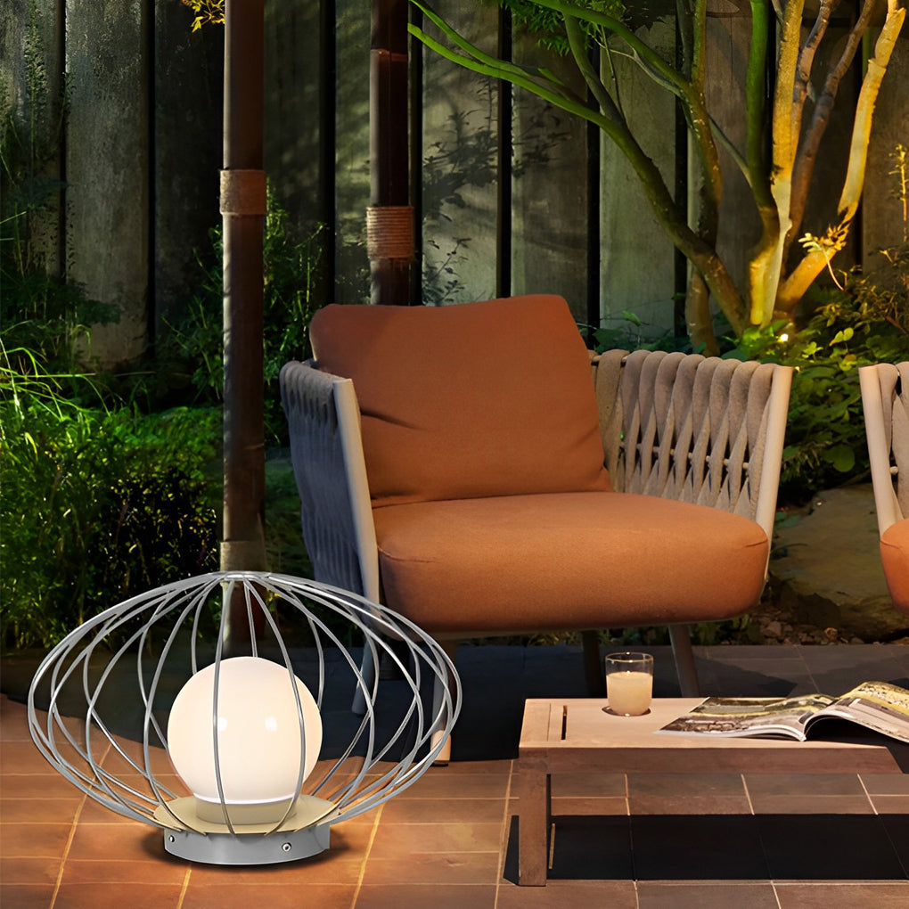 Mushroom Cage Modern LED Outdoor Lawn Lamp