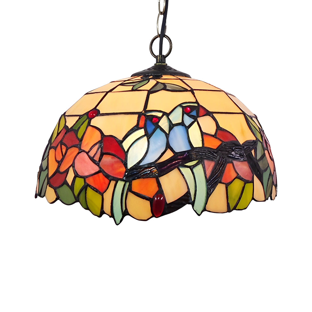 Handmade Baroque Glass Chandelier with Colorful Design