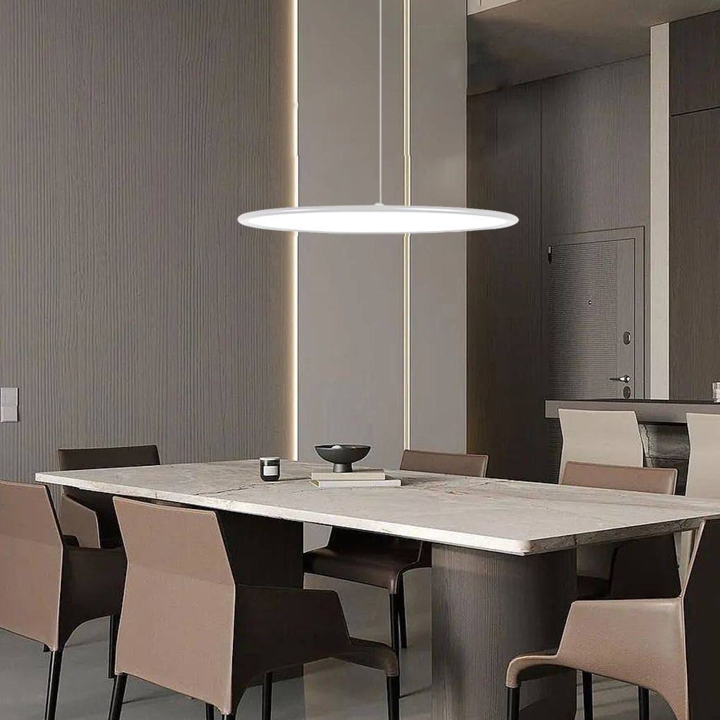 Modern Circle Linear Metal Pendant Light with Integrated LED