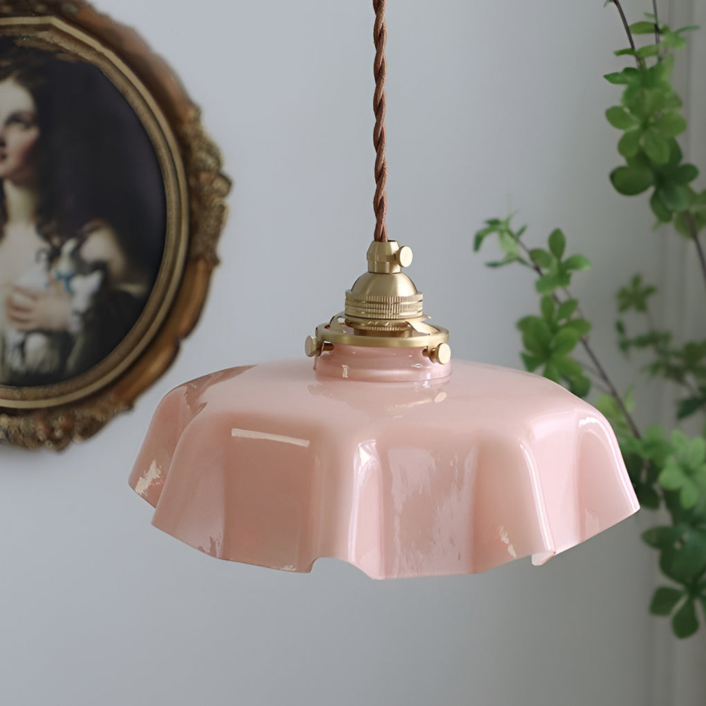 Modern Round Glass Pendant Light 4W Adjustable Island Chandelier