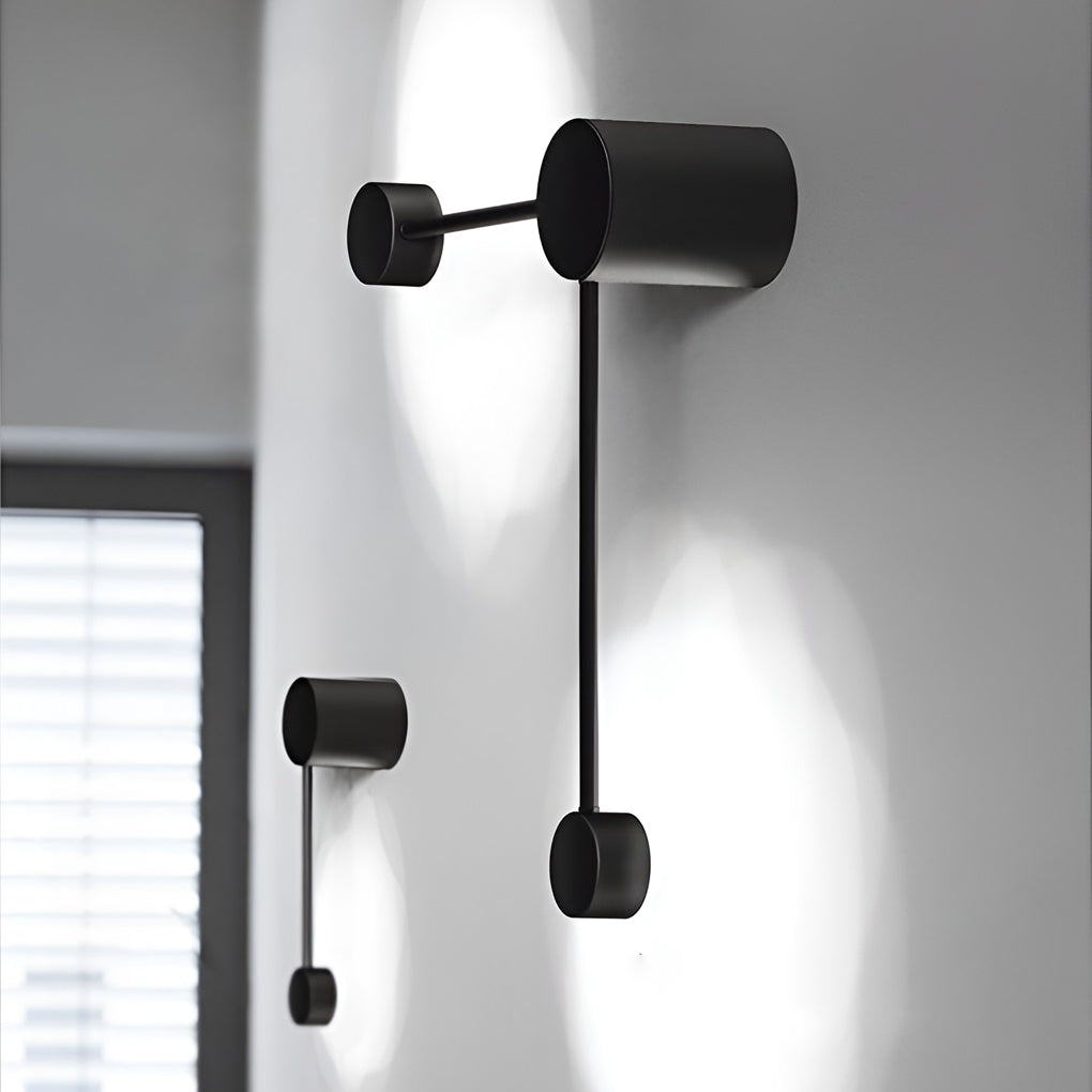 Modern Linear LED Wall Light Black Aluminum Art Sconce