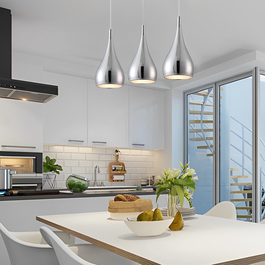 Modern Aluminum Pendant Light with Polished Finish