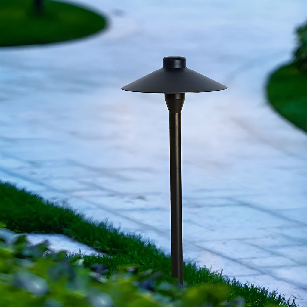 Modern Mushroom LED Outdoor Path Light Black Aluminum 7W