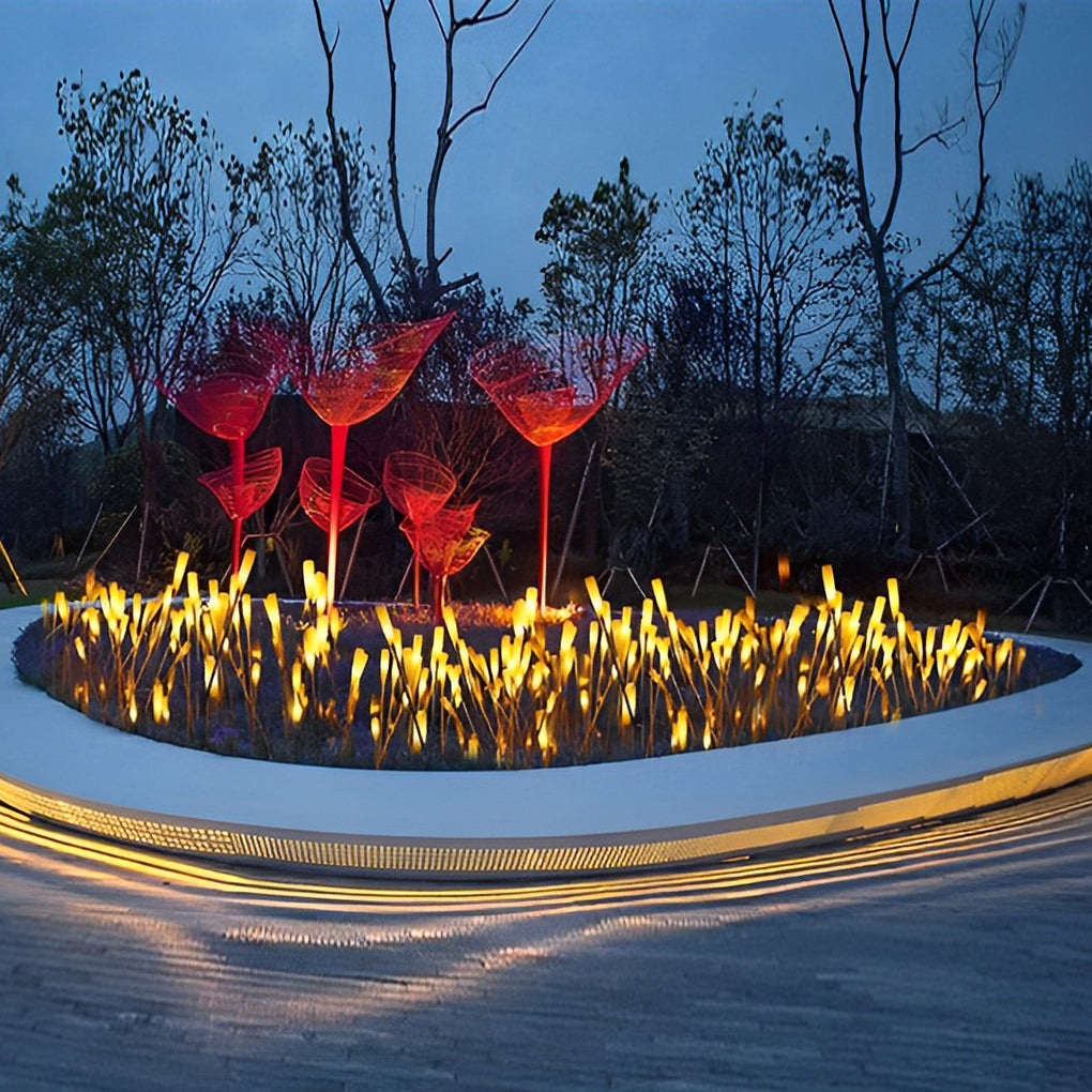 Modern Reed Acrylic Outdoor Lawn Lights Set of 10 Waterproof