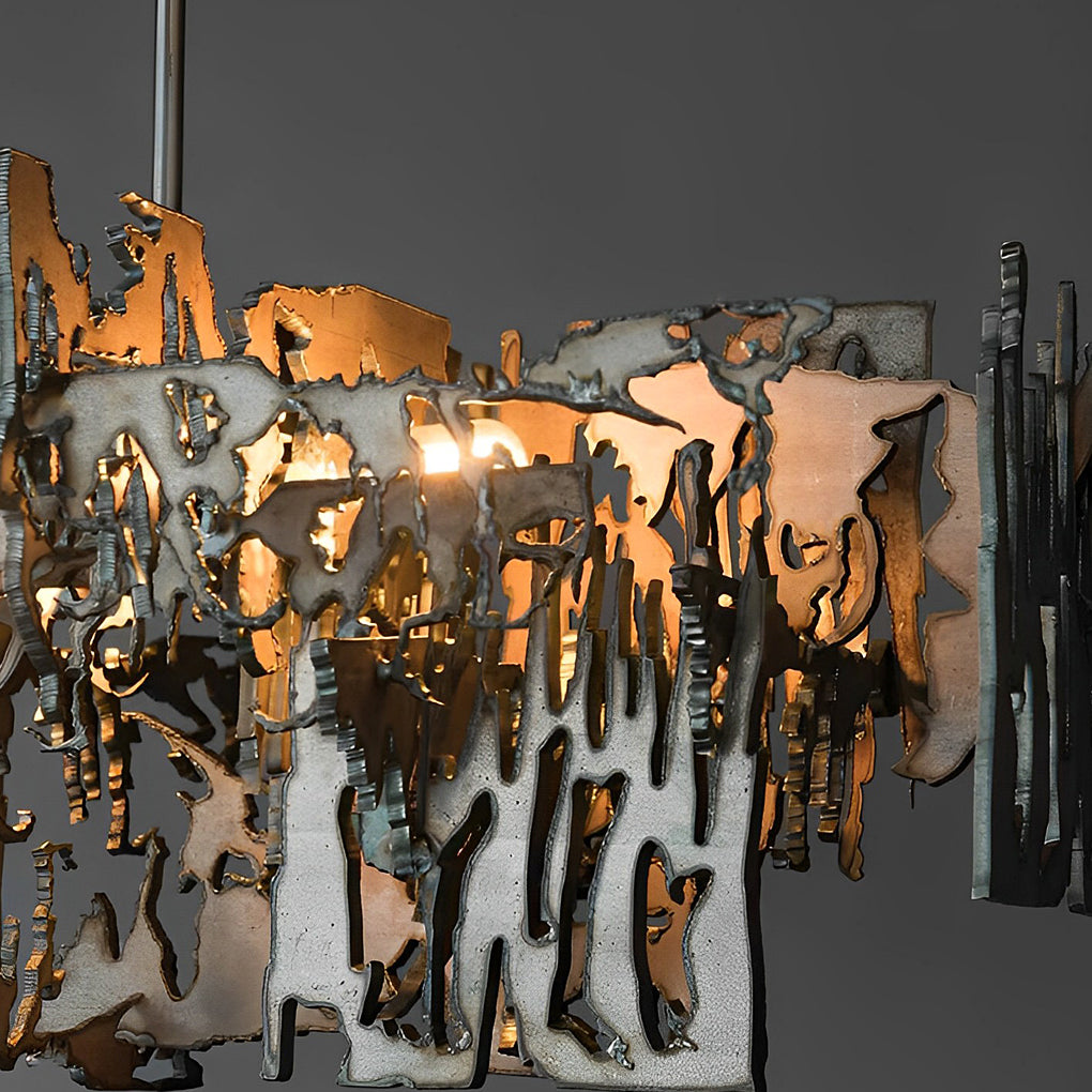 Modern Hollow Metal LED Chandelier for Dining Room