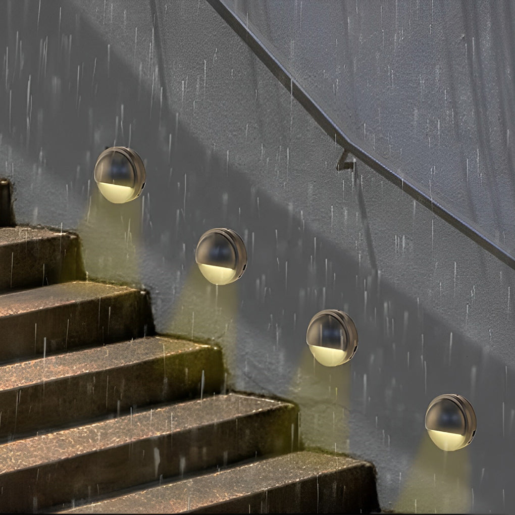 Half Moon LED Deck Step Light Low Voltage Outdoor Wall Mount