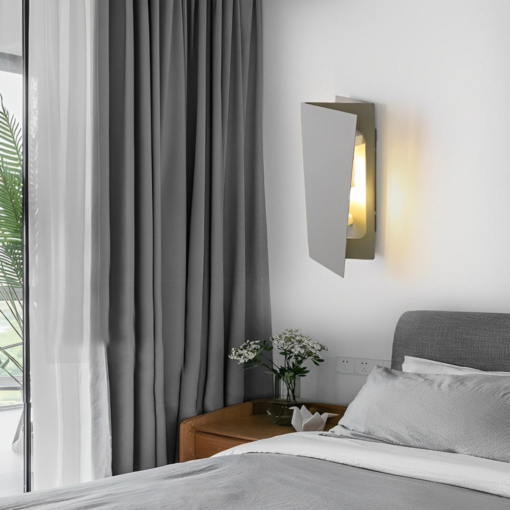 Folding Rectangular Iron LED Wall Sconce - Modern Up & Down Light
