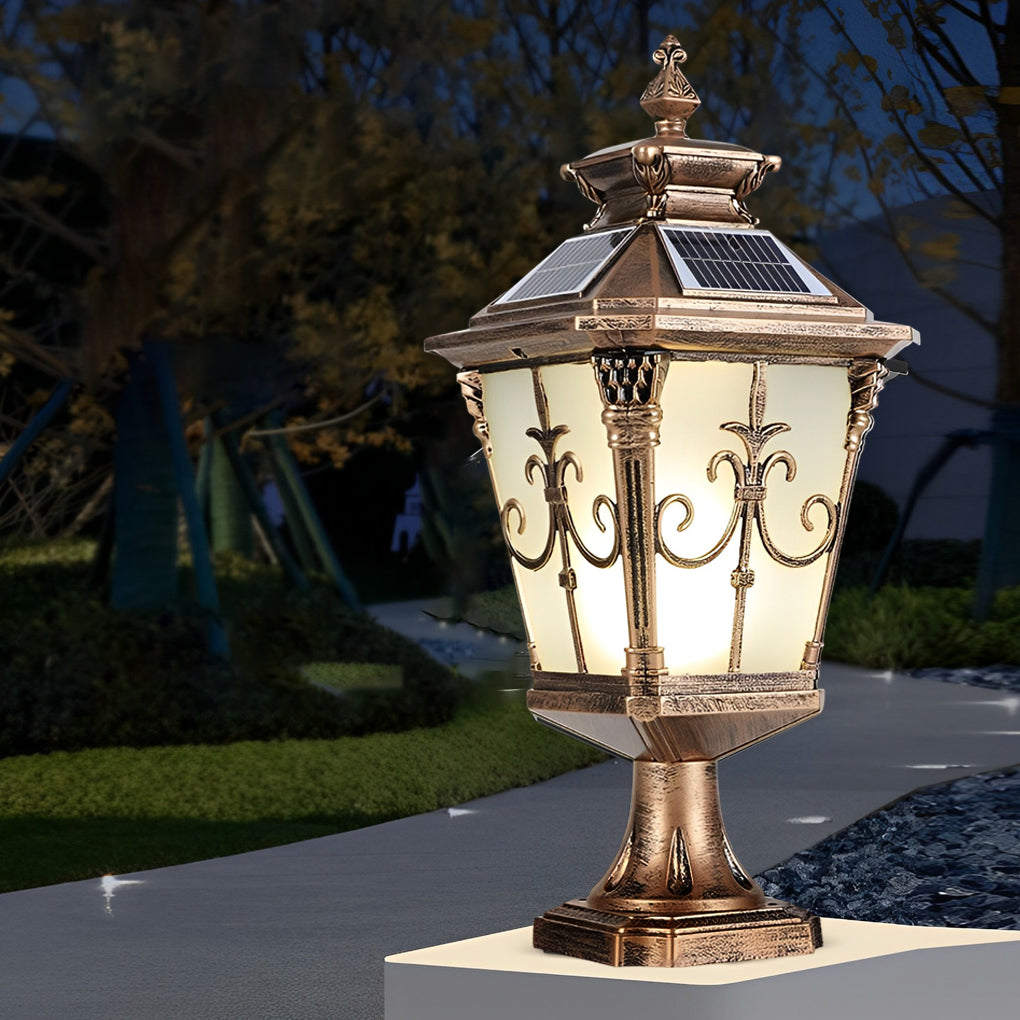 Solar LED Fence Post Light – Waterproof Aluminum Outdoor Pillar Lamp