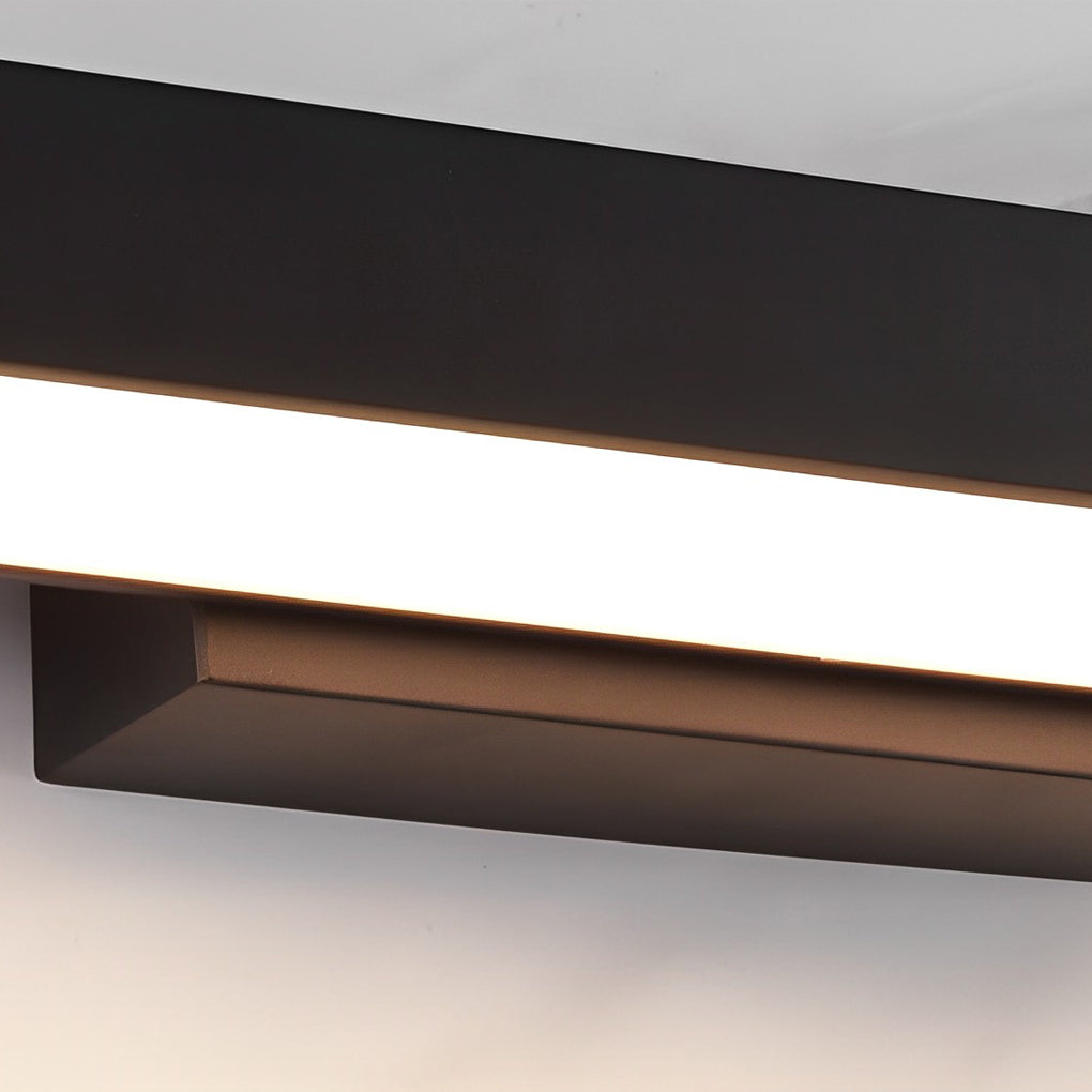 Modern Black Rectangle LED Outdoor Wall Light with Motion Sensor