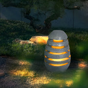 Egg-Shaped Resin LED Lawn Light - Modern Waterproof Outdoor Lighting
