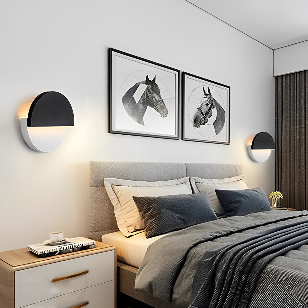 Rotatable LED Wall Sconce Modern Black Minimalist Adjustable Lighting