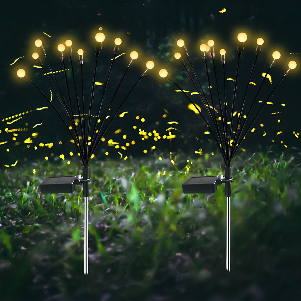 Solar Firefly Garden Lights Weatherproof Outdoor Landscape Lighting