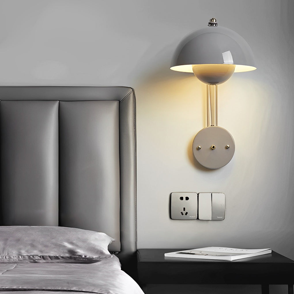 Modern Circular Wall Sconce with Three-Step Dimming - Iron Finish