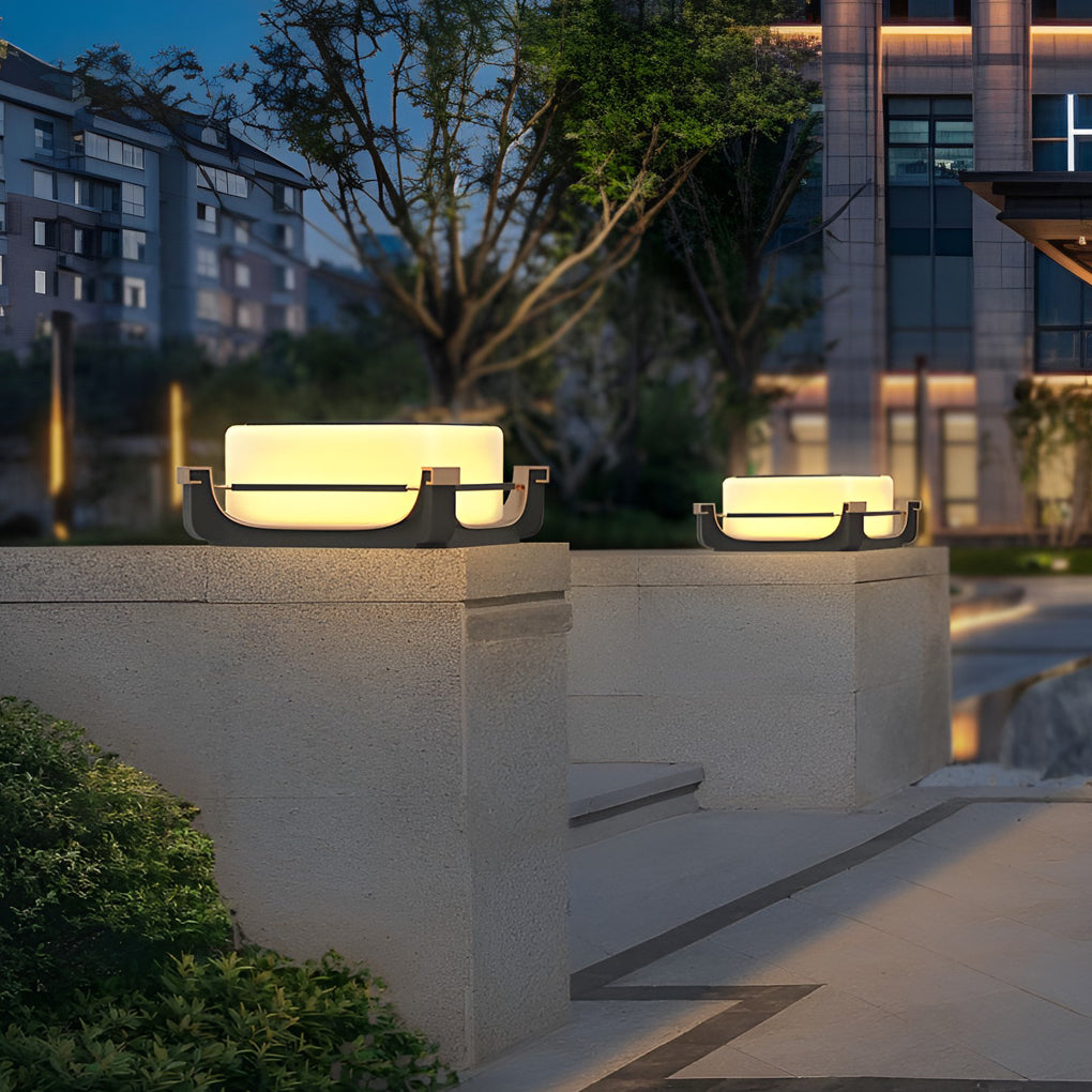 Modern Solar Outdoor Post Light Waterproof LED Fence Deck Lighting