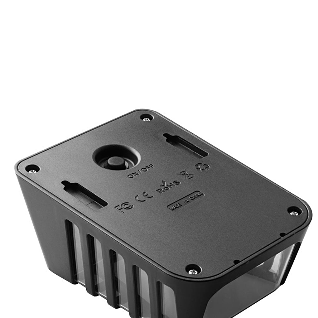 Modern Solar LED Outdoor Wall Light - Waterproof Black Finish