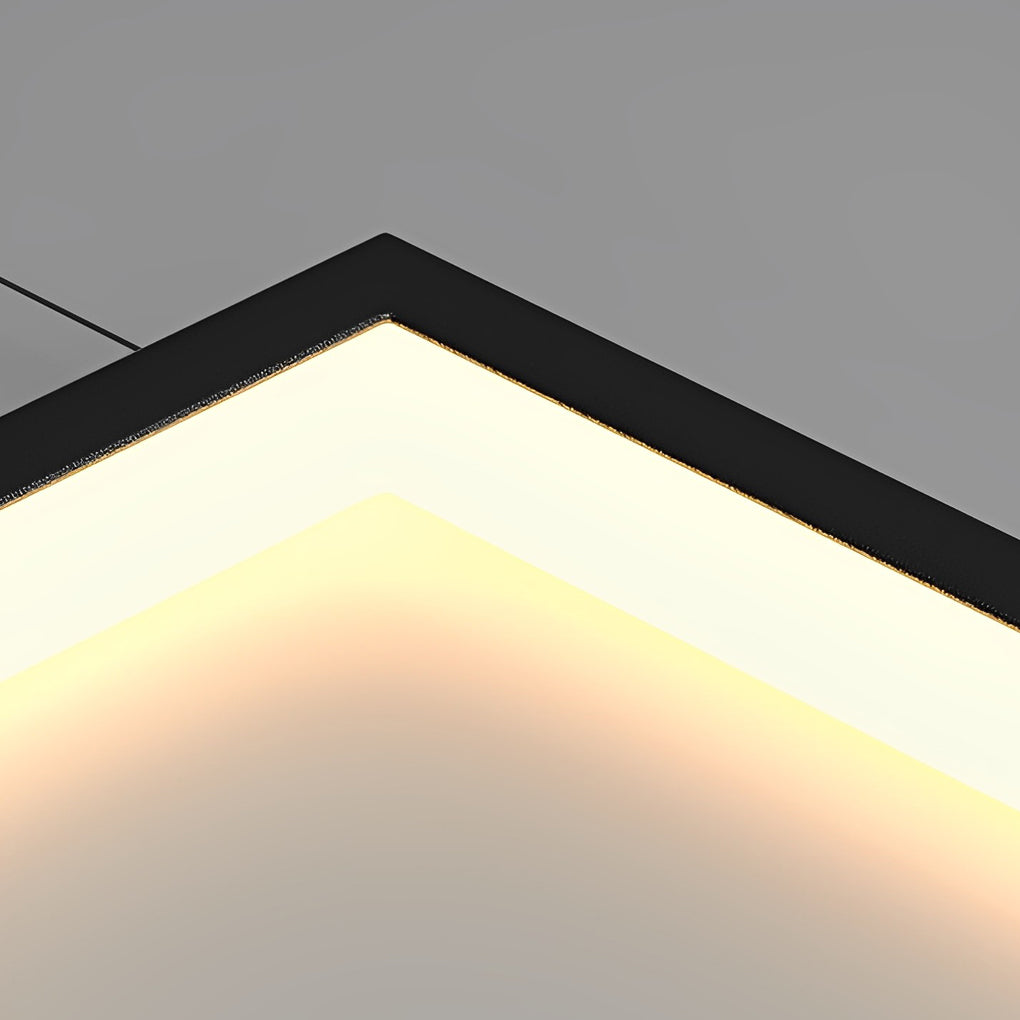 Modern Black Aluminum LED Staircase Chandelier with Adjustable Design