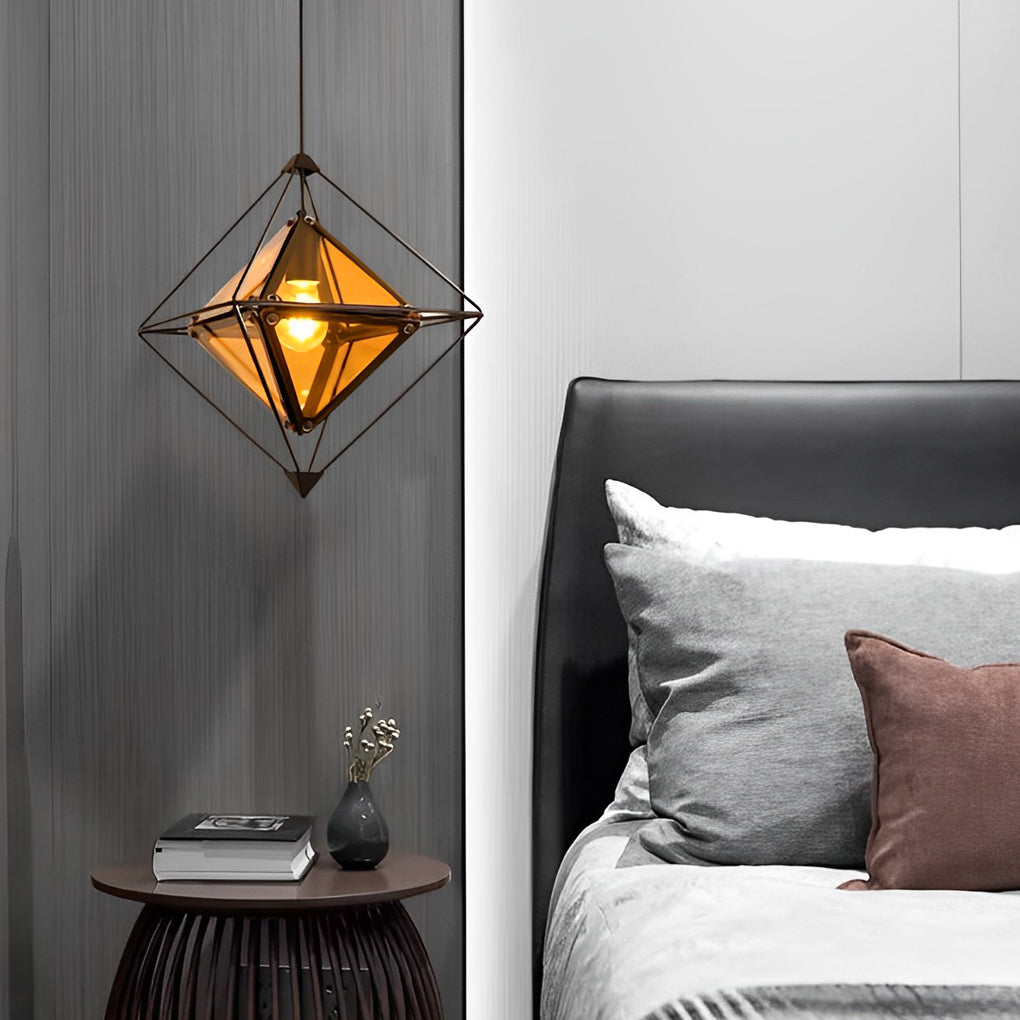 Geometric Glass Pendant Light Modern Minimalist Island Lighting