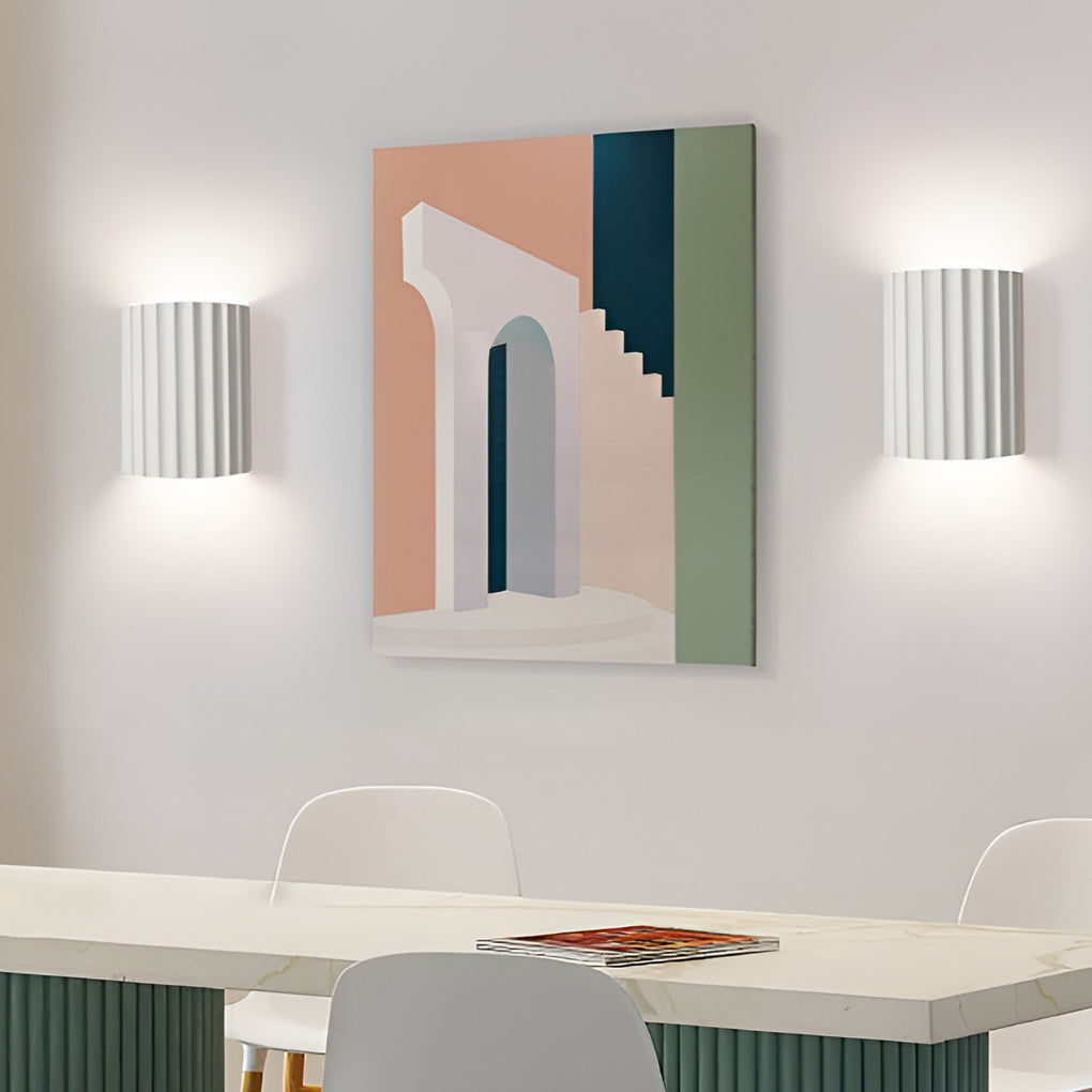 Modern Nordic Up Down Wall Sconce | Resin Dual Light Fixture