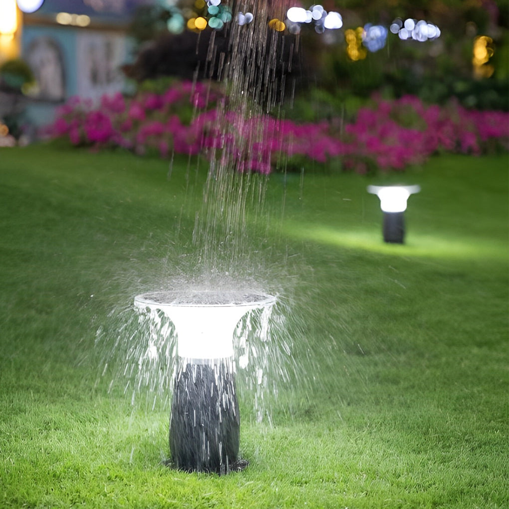 Solar LED Path Light Modern Black Aluminum Outdoor Landscape Lighting