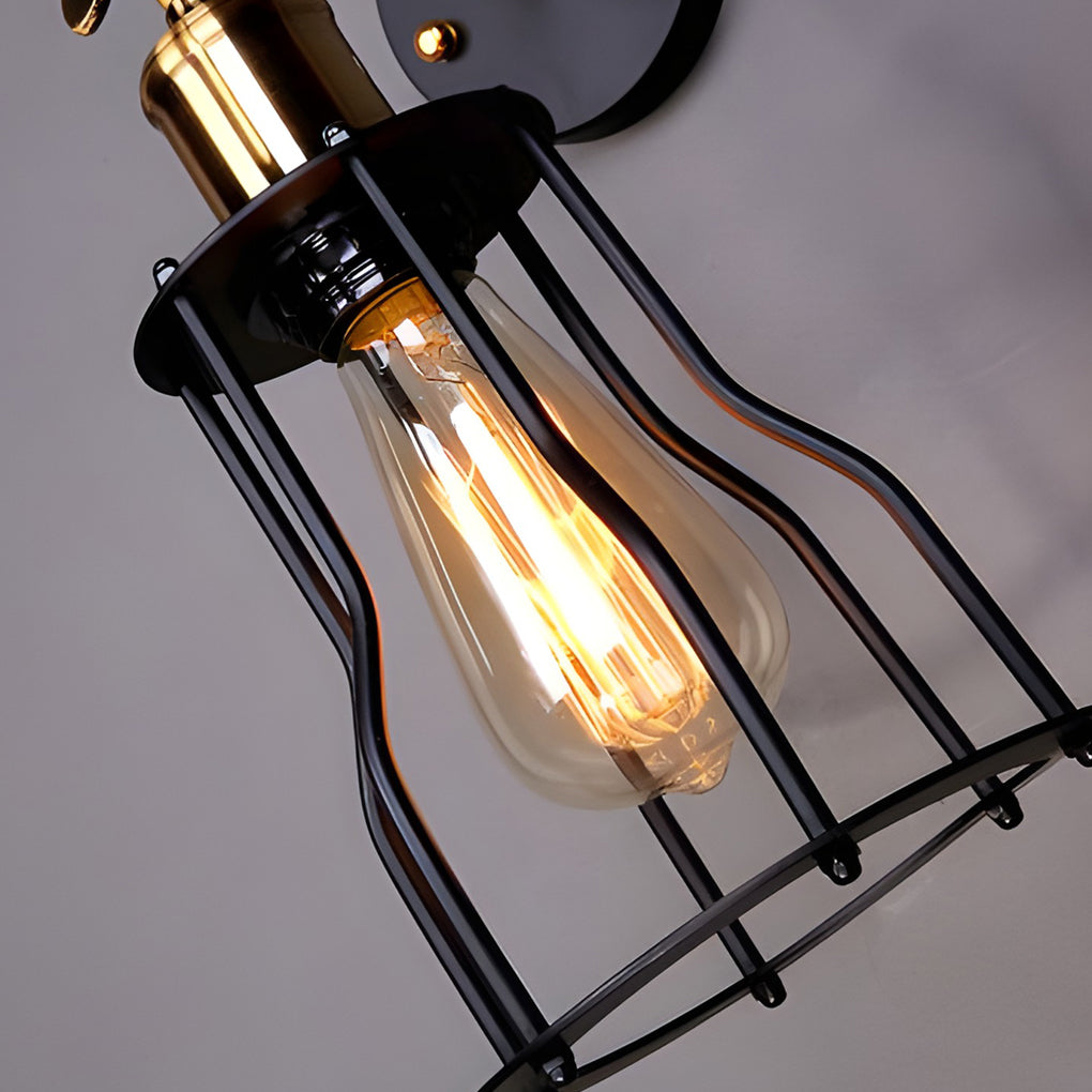 Adjustable Industrial Wall Sconce - Iron & Copper E27 Socket
