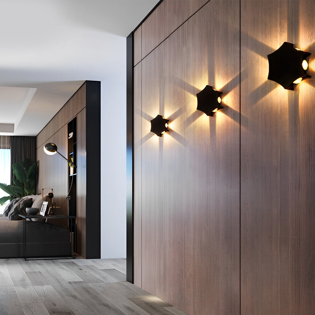 Modern Four-Way Outdoor Wall Light | Die-Cast Aluminum Waterproof