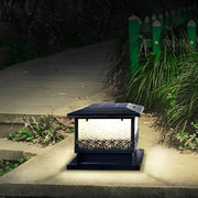 Modern Solar LED Fence Post Light - Waterproof Metal Outdoor Lighting
