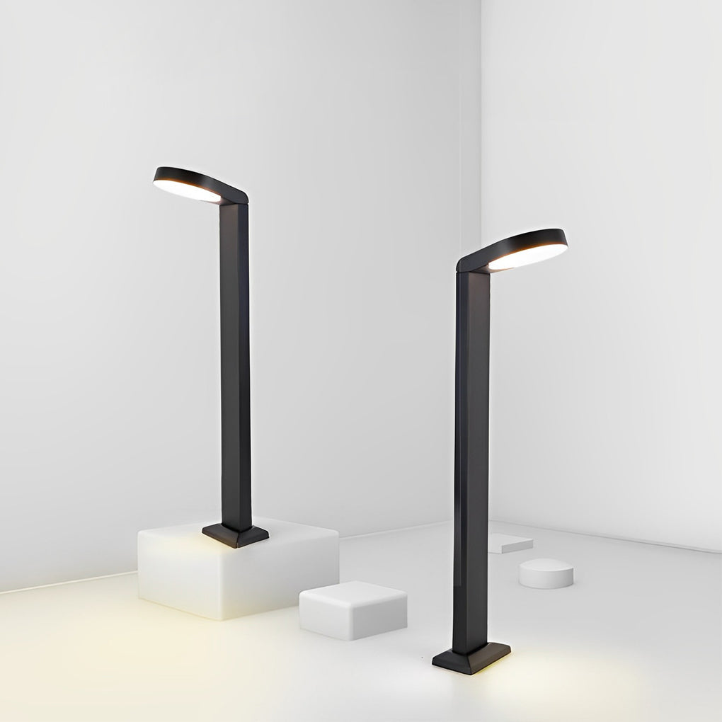 Modern Aluminum LED Lawn Lamp Black Outdoor Landscape Lighting