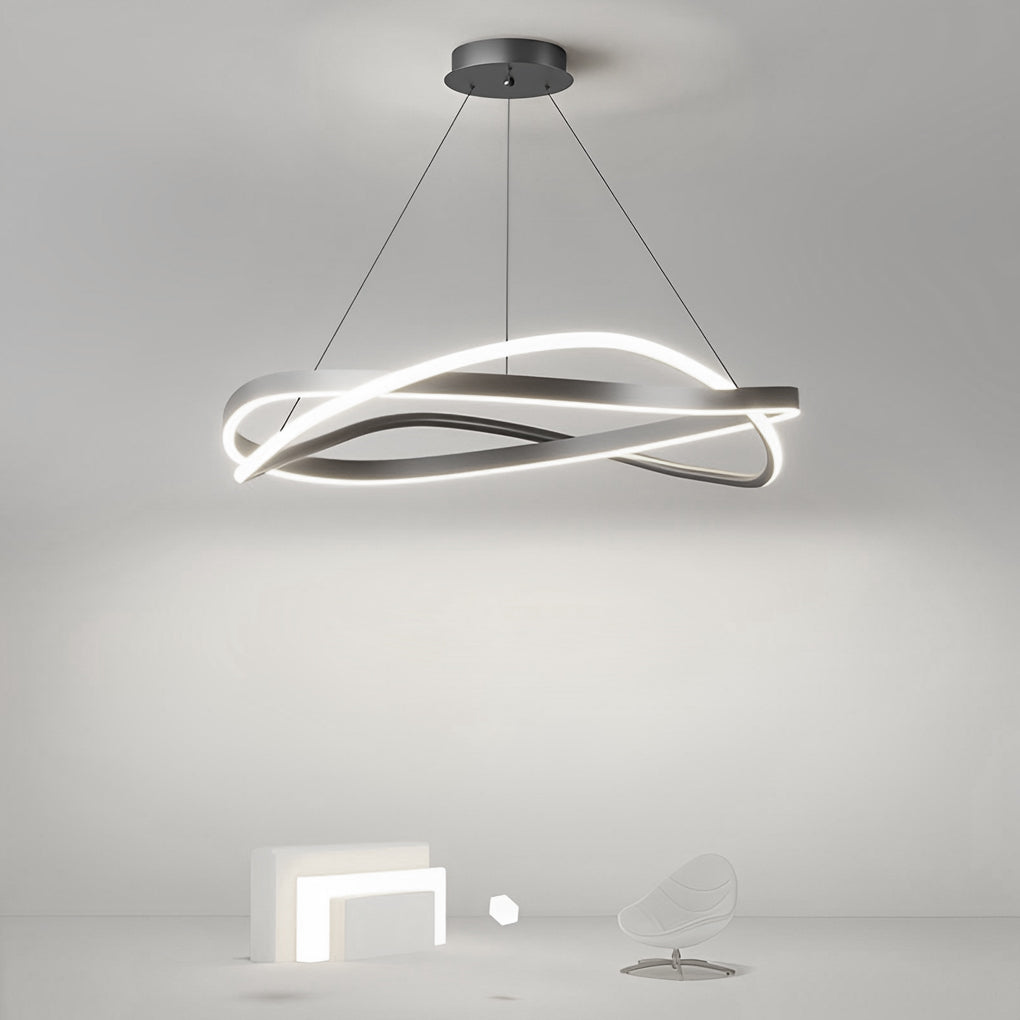 Wave Ring Chandelier Modern Dimmable LED Pendant Light